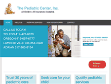 Tablet Screenshot of pediatriccenterinc.com